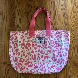VC PINK Leopard canvas bag
